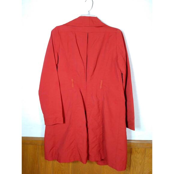 Merona rusty orange trench coat size small - Picture 5 of 7